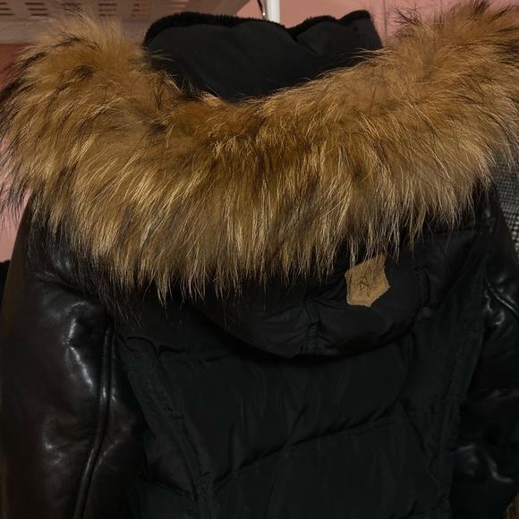 MACKAGE BLACK WINTER DOWN JACKET WITH FUR HOOD - Picture 3 of 3